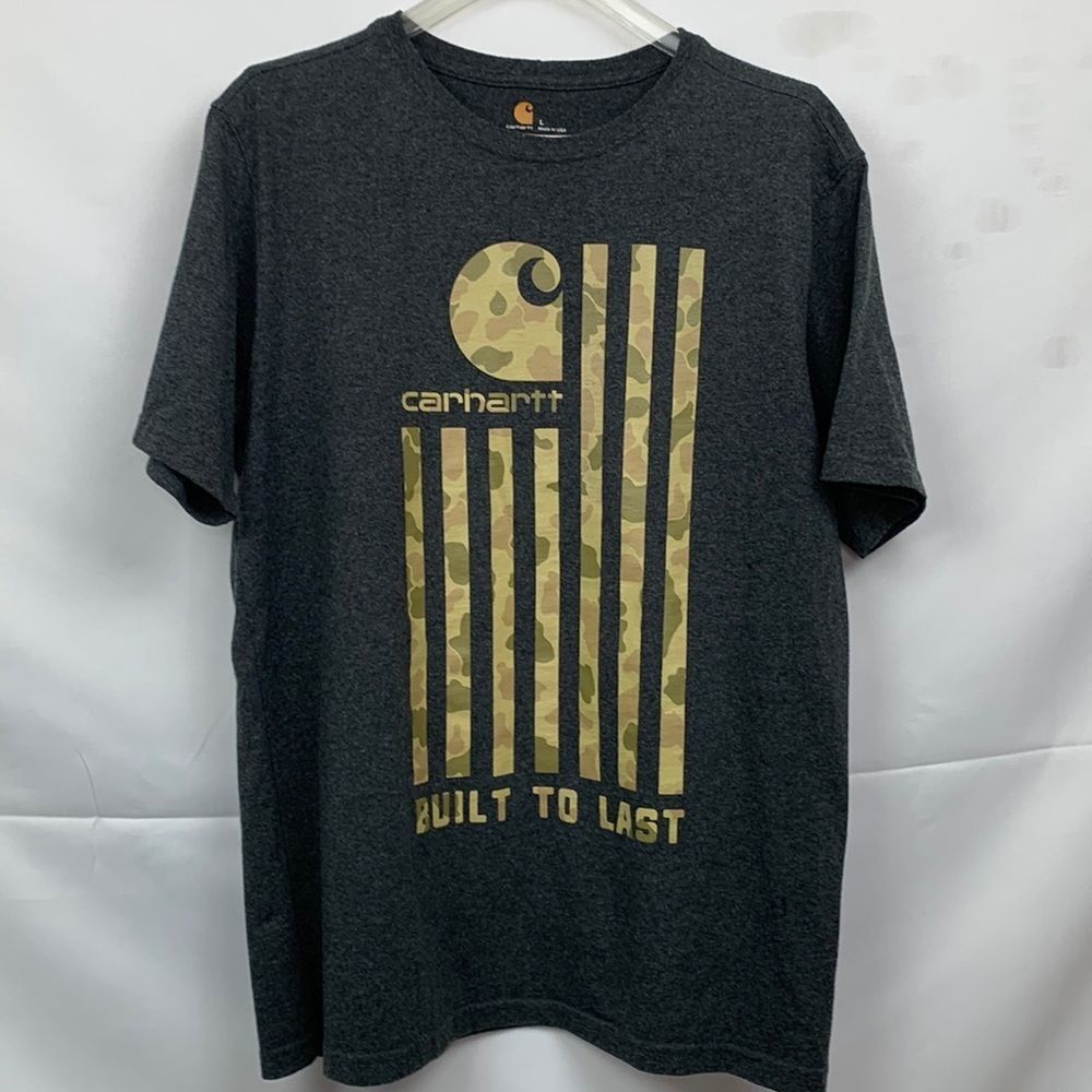 Carhartt Gray and Camouflage graphic Relaxed Fit T-shirt [Large]